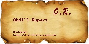 Obál Rupert névjegykártya